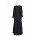Umbrella abaya with embroidery patchwork- Black